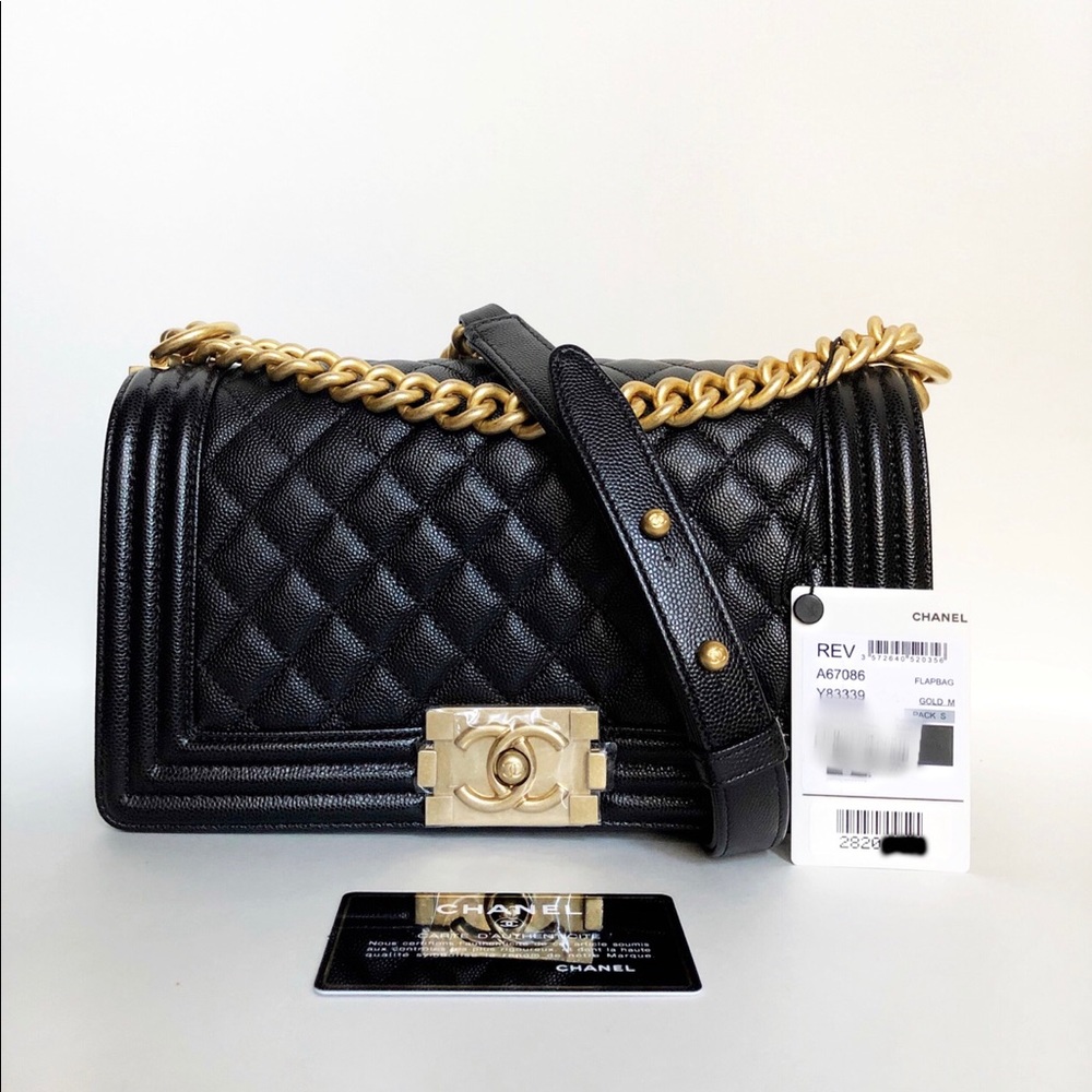 ❌❌SOLD❌❌ Chanel Old Medium Caviar Boy Bag
